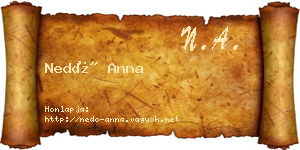 Nedó Anna névjegykártya