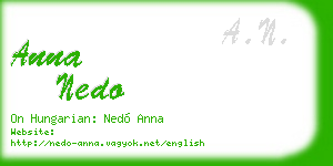 anna nedo business card