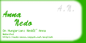 anna nedo business card